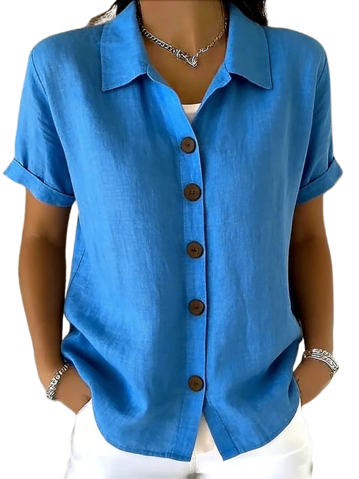 Tilda | Relaxed Short Sleeve Button-Front Shirt