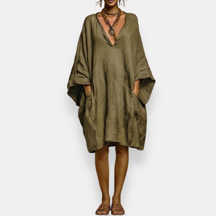 Cassienne | Oversized Dress with a Low Neckline