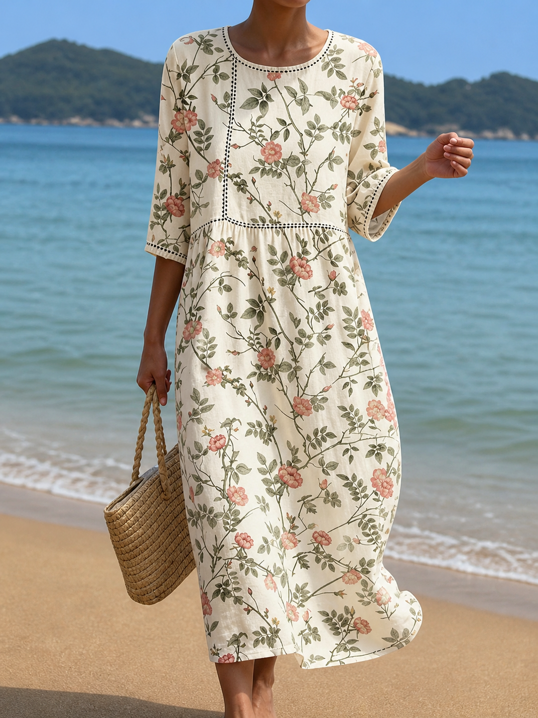 Women's Floral Print Casual Summer Dress