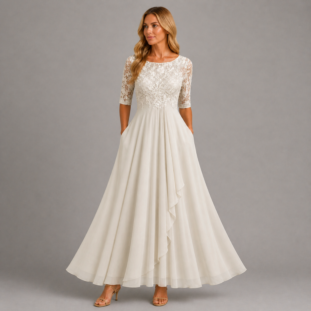 Zaria – The Flattering Lace Midi Dress