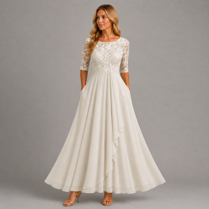Zaria – The Flattering Lace Midi Dress
