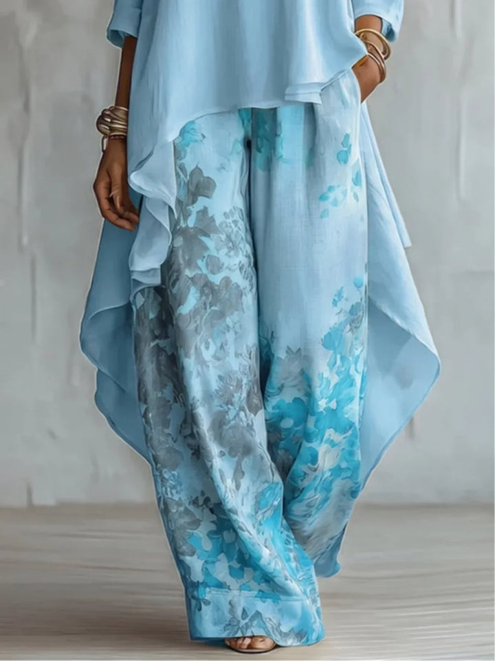 Arlena | Asymmetric Floral Two Piece Set