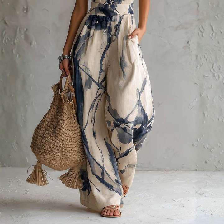 Giada | Draped Wide-Leg Jumpsuit