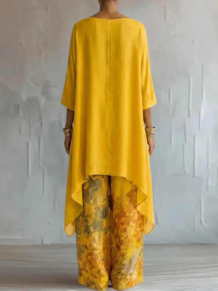 Arlena | Asymmetric Floral Two Piece Set