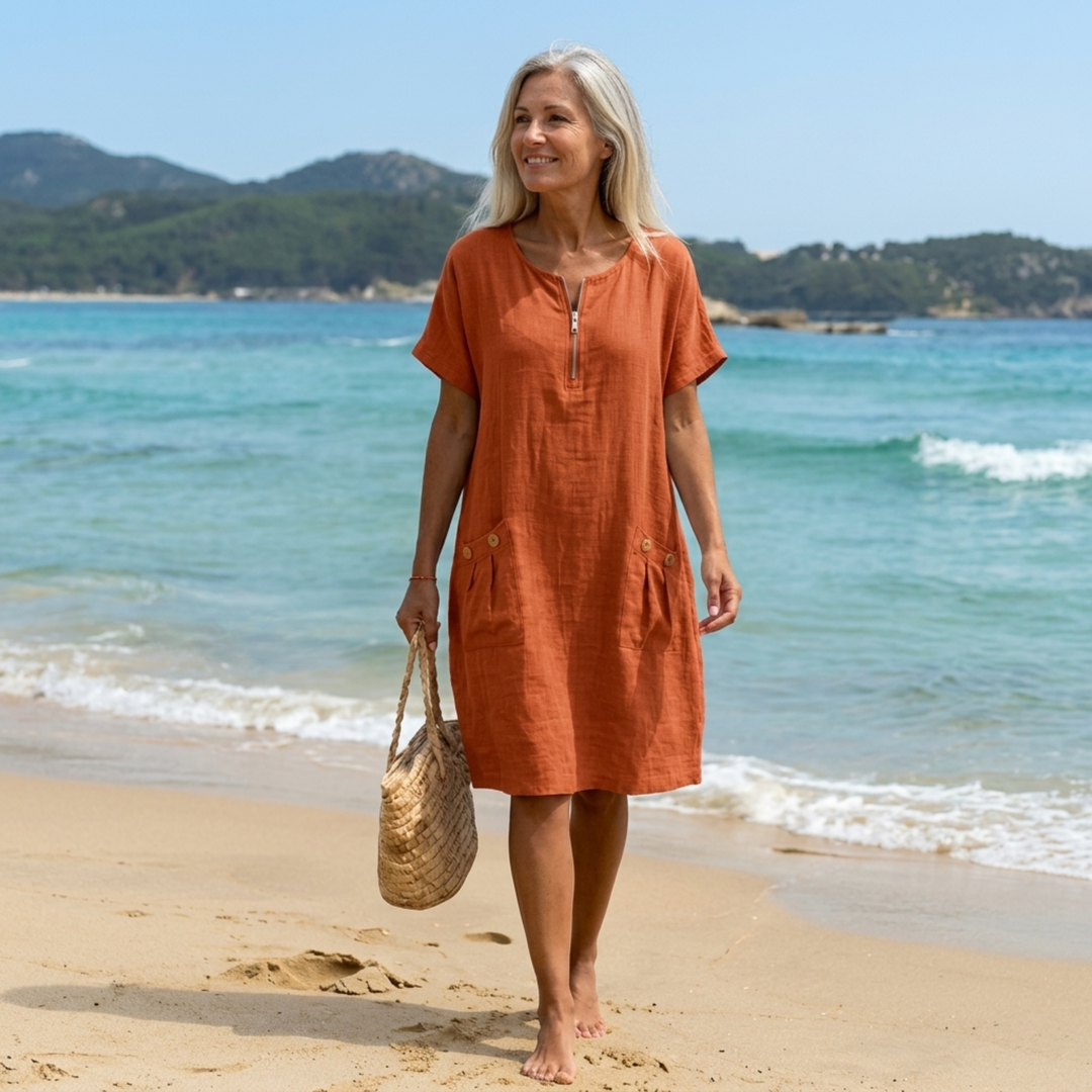 Pascale™ | Women's Zip-Front Maxi Dress