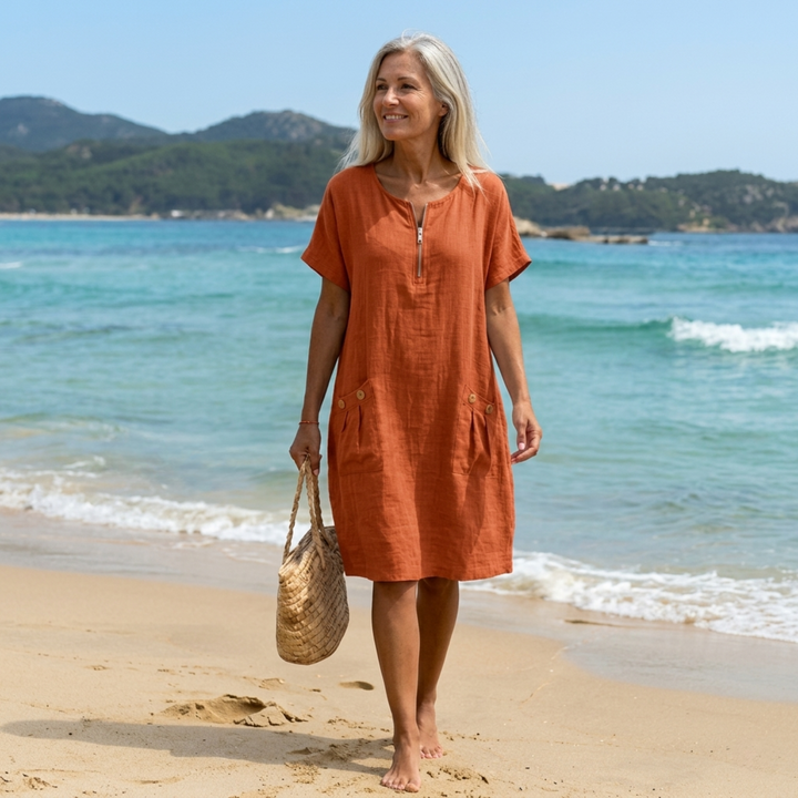 Pascale™ | Women's Zip-Front Maxi Dress