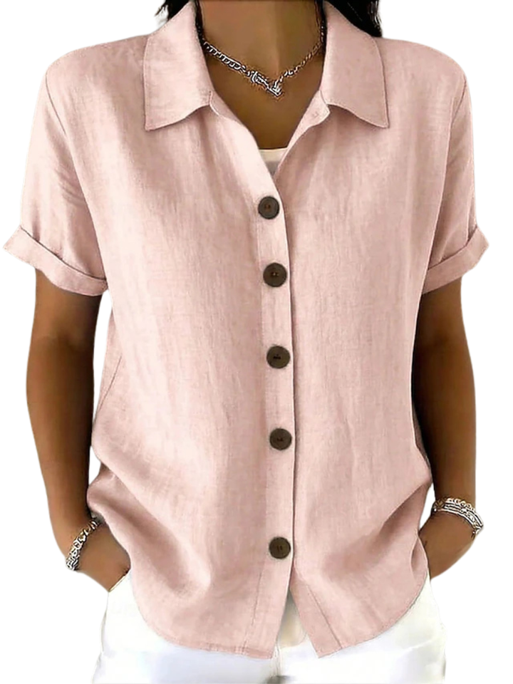 Tilda | Relaxed Short Sleeve Button-Front Shirt