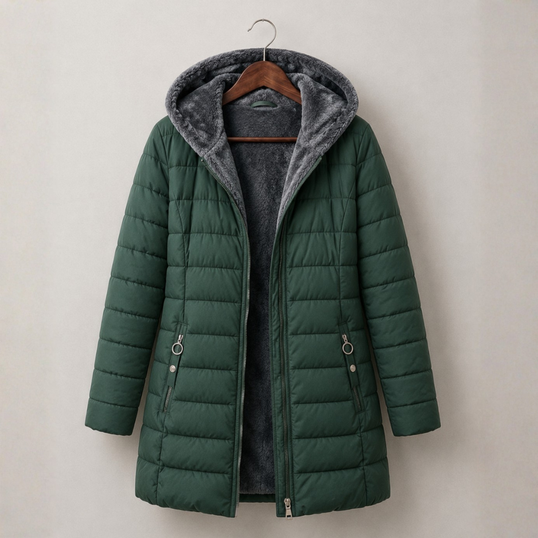 Lucinda Fleece-Lined Hooded Puffer Jacket
