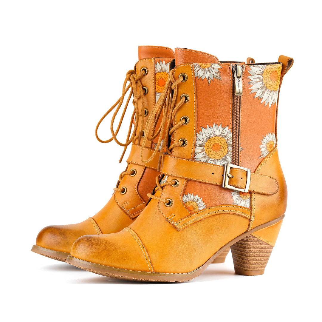 Posey™ | Sunflower Lace-Up Ankle Boot
