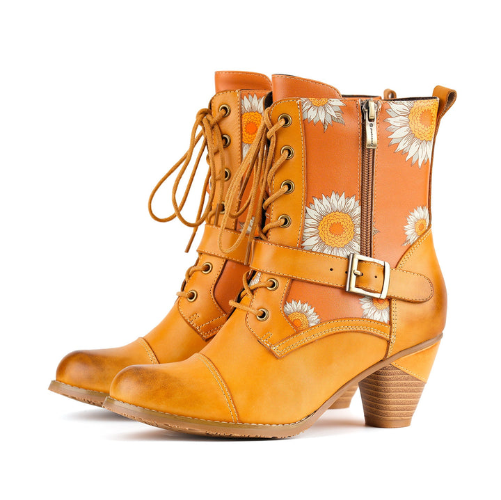 Posey™ | Sunflower Lace-Up Ankle Boot