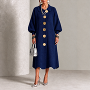Evelyn™ | Elegant Button Knit Dress
