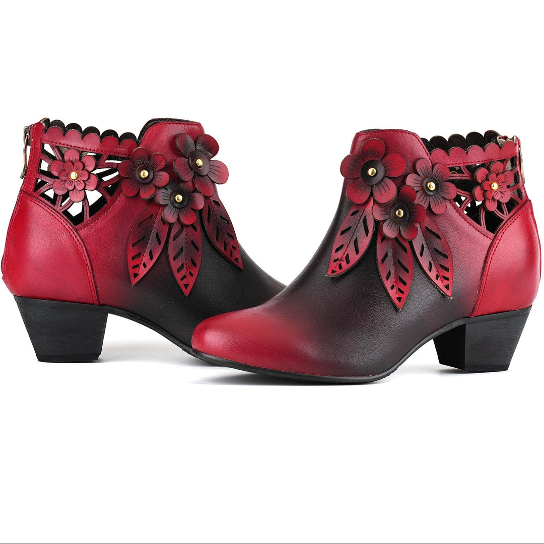 Novelle | Women's Floral Ankle Booties