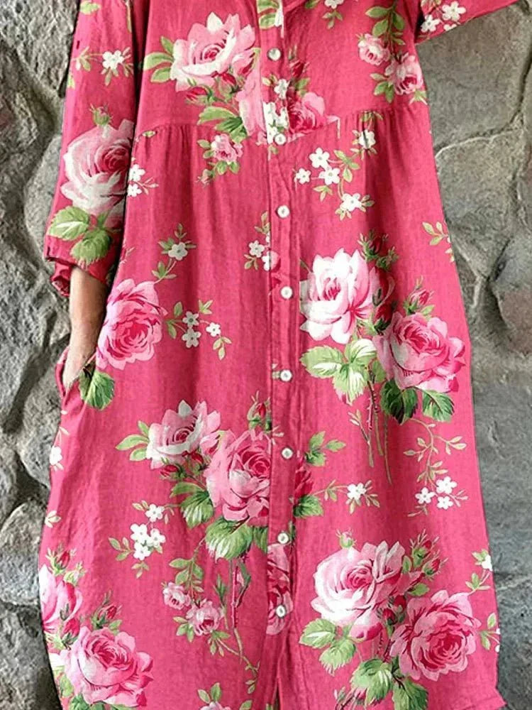 Mathilde™ | Women's Artistic Floral Maxi Dress