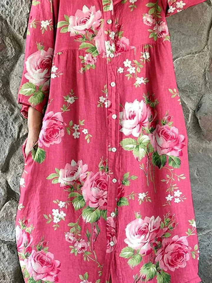 Mathilde™ | Women's Artistic Floral Maxi Dress