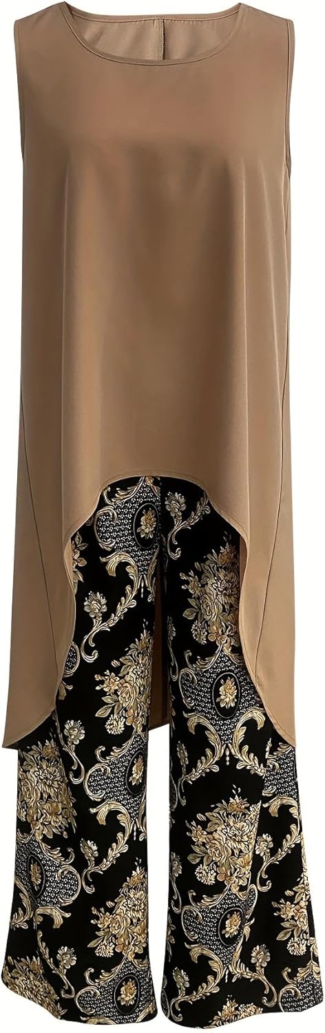 Tránsito™ | Women's Boho Tunic &amp; Wide-Leg Pants Two-Piece Set