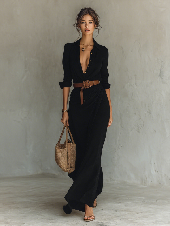 Chiara | Draped Maxi Dress