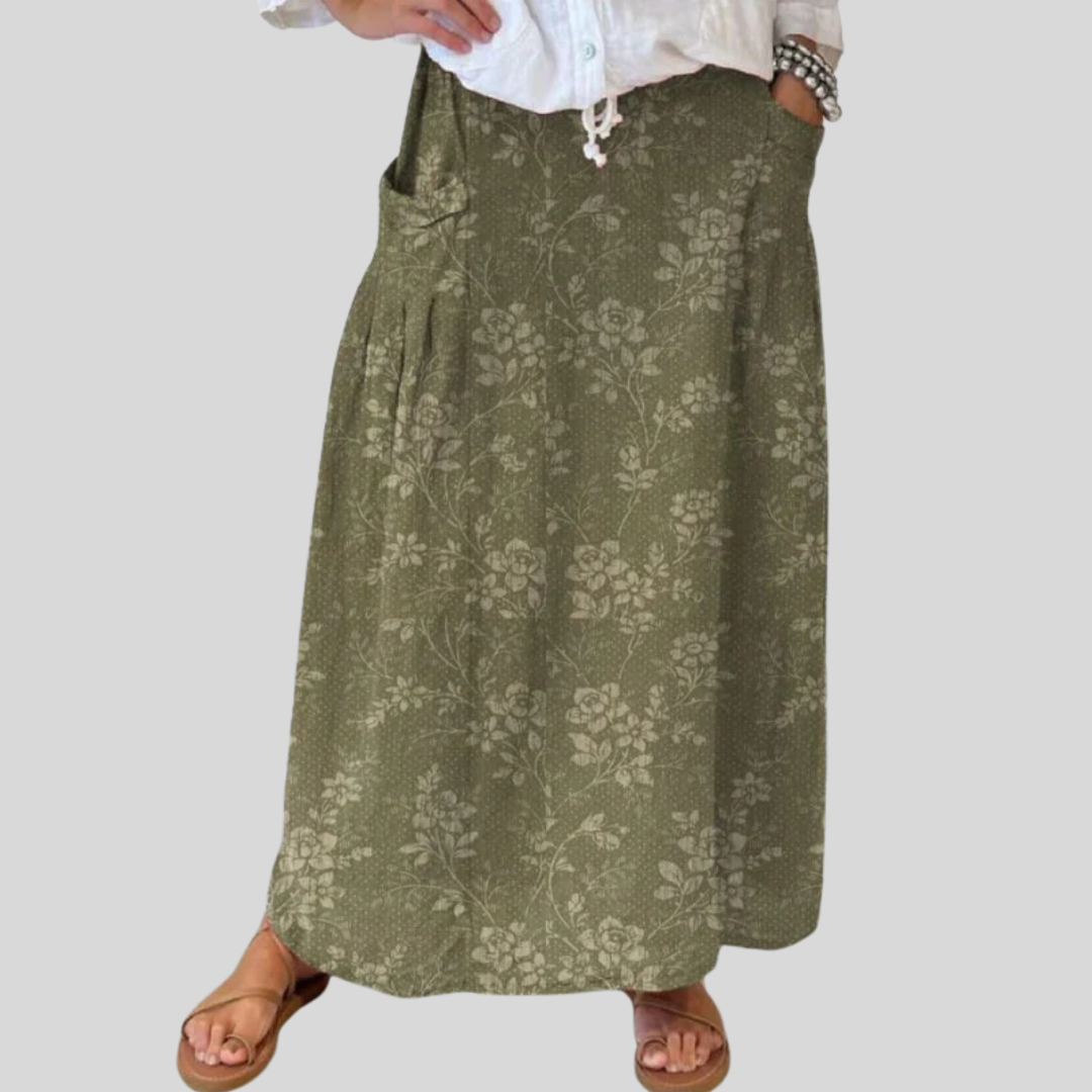 Princess™ | Women's Vintage Floral Pocket Skirt-Pants