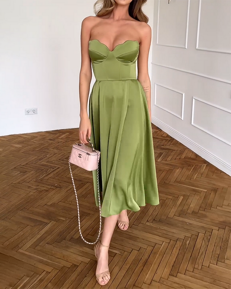 Liora™ | Women's Strapless Midi Dress