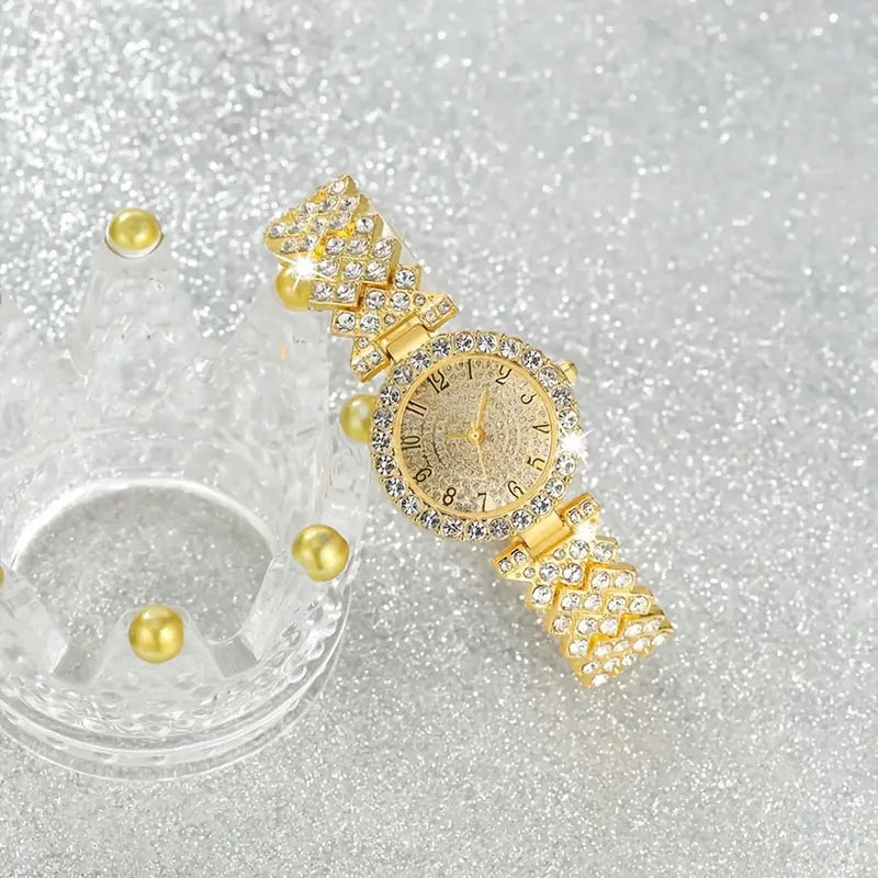 LUXE RADIANCE™ | GOLD WATCH & BRACELET SET