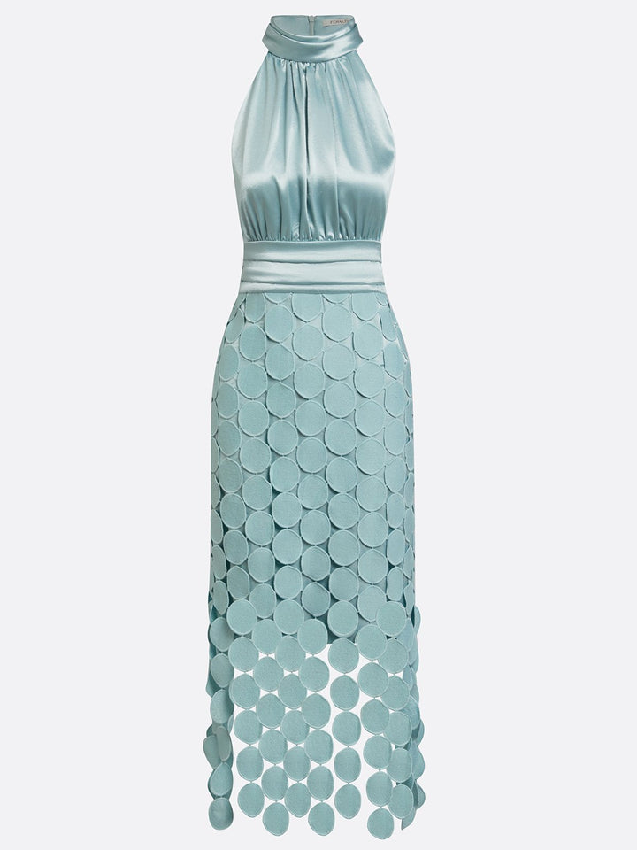 Celina | Elegant Halter Midi Dress