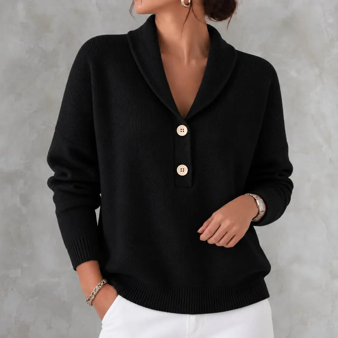 Vestrine™ | Shawl Collar Button Knit Sweater