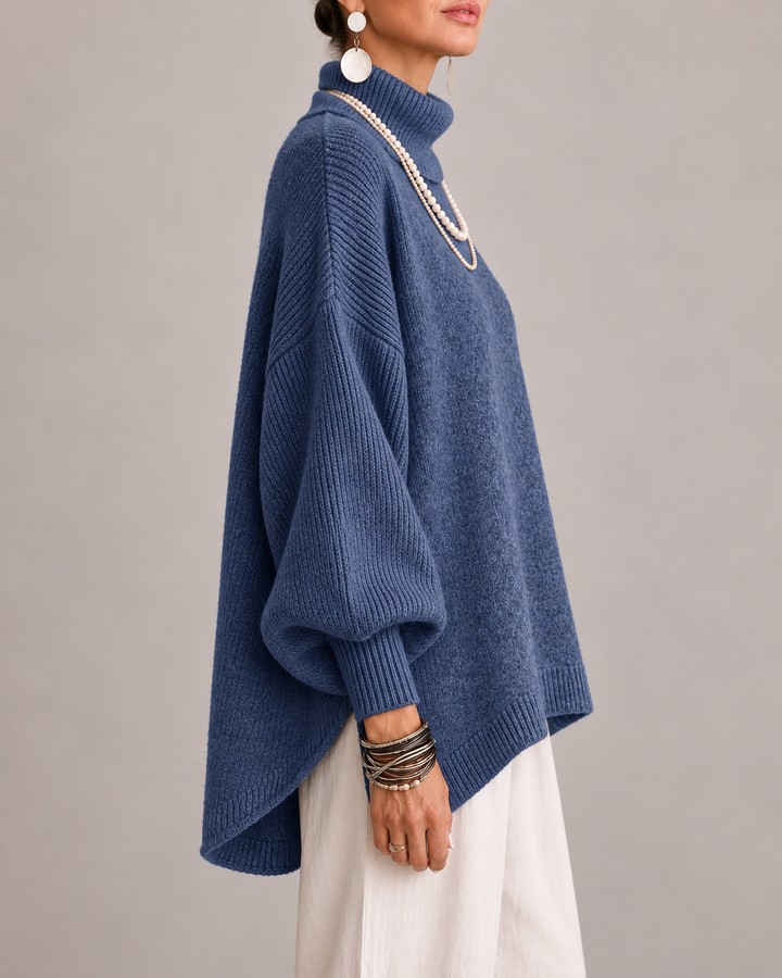 Kathleen | Elegant Turtleneck Sweater – Navy