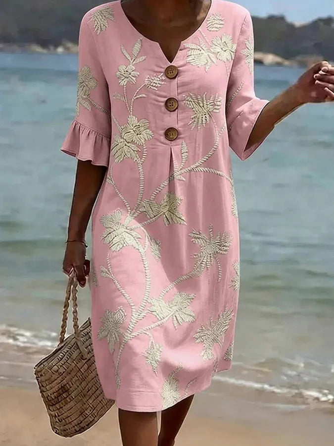 Women's Floral Print Casual Summer Dress