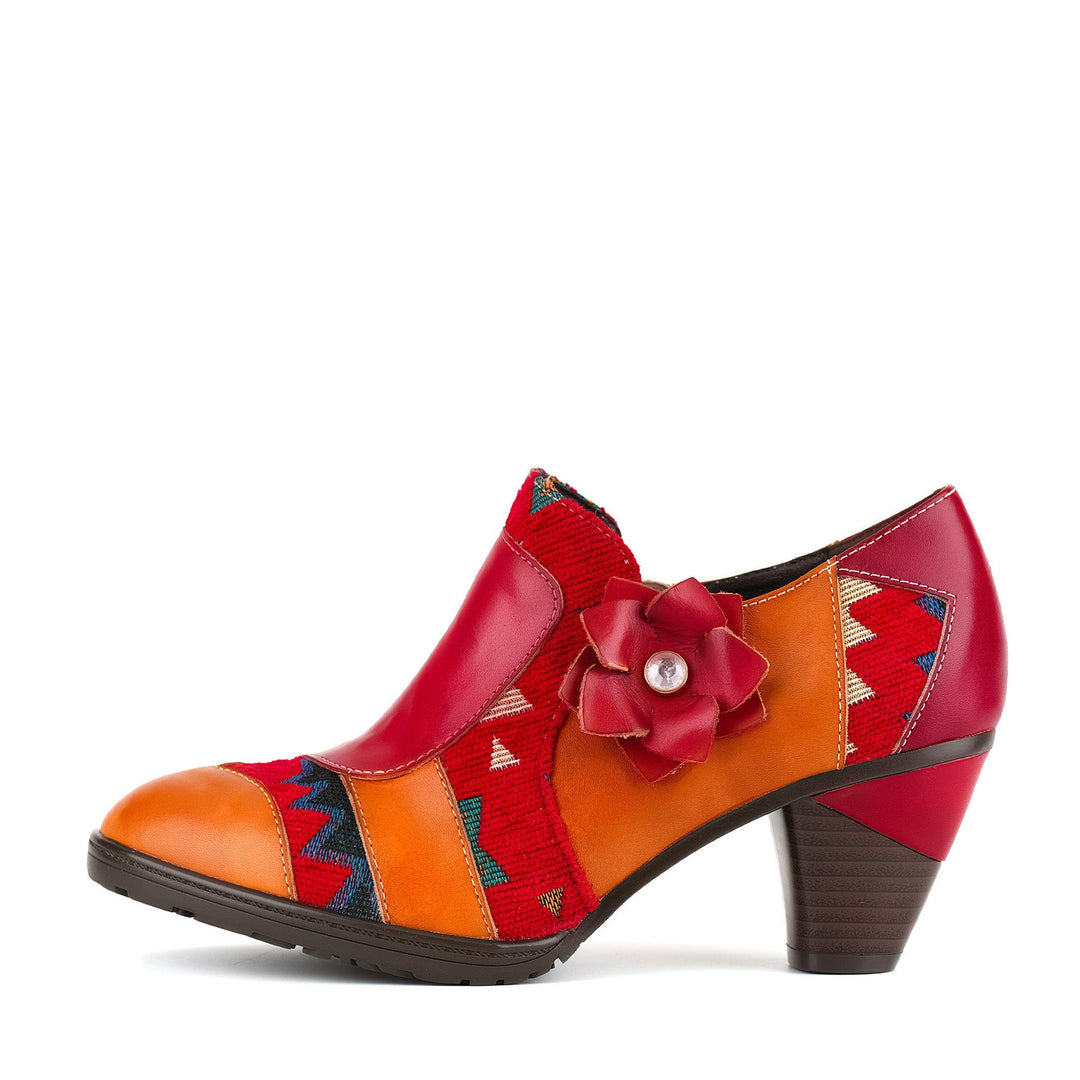 Garnet™ | Boho Bloom Patchwork Pump