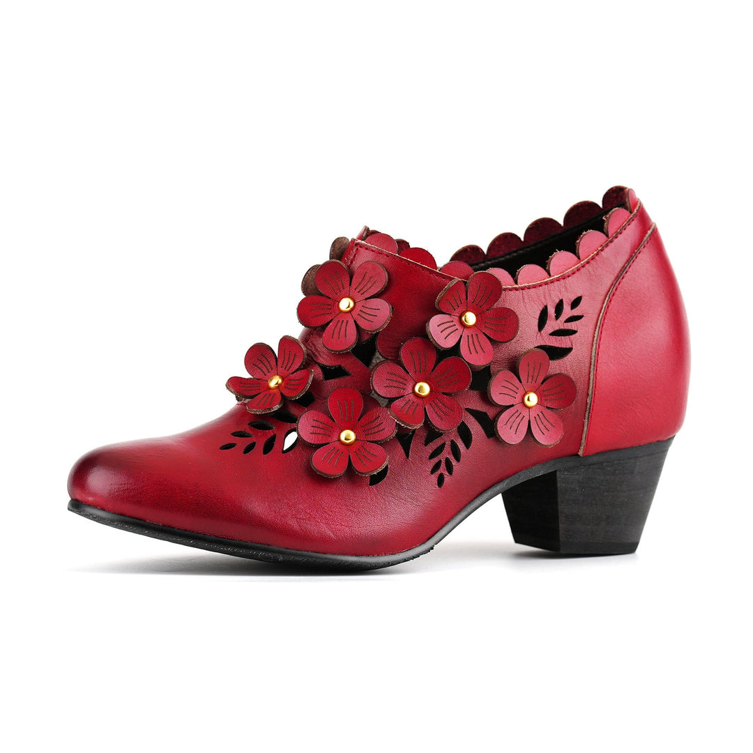 Delfina™ | Women's Floral Cut-Out Bootie Pumps