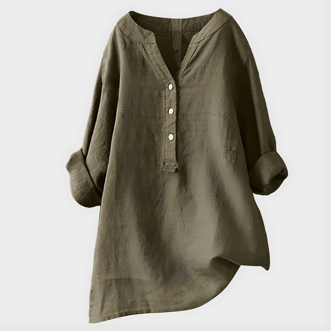Orindelle | Elegant V-Neck Blouse