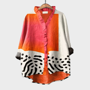 Melinda | Elegant Linen Summer Blouse