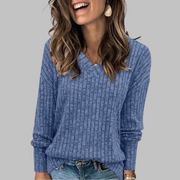 Deri™ | V-Neck Long Sleeve Top