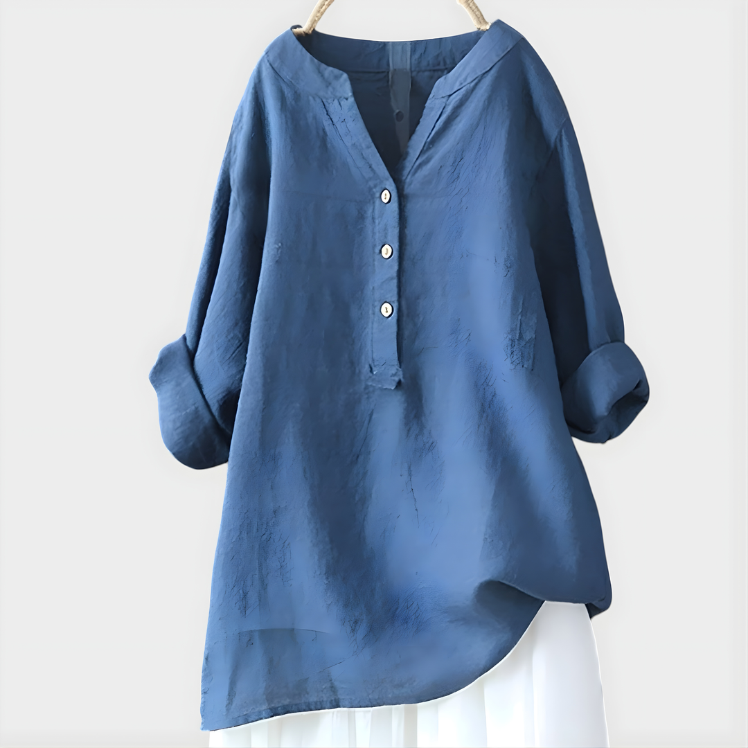 Orindelle | Elegant V-Neck Blouse