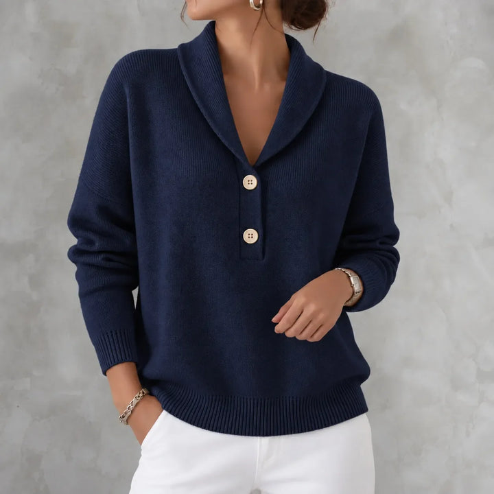 Vestrine™ | Shawl Collar Button Knit Sweater