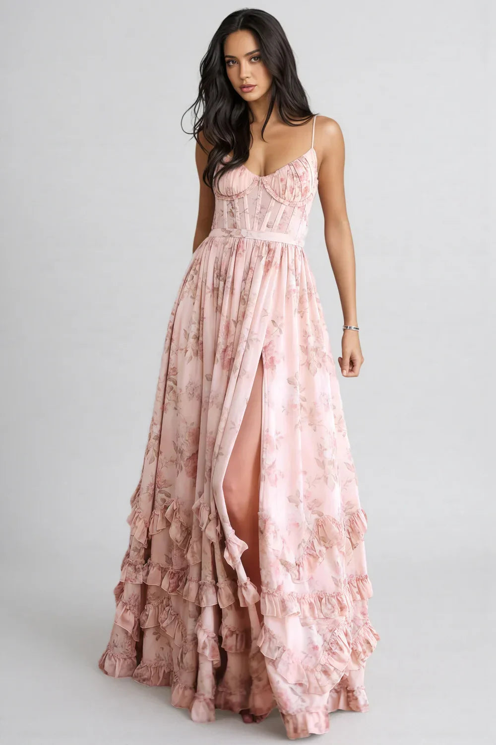 Violetta™ | Women's Ruffle V-Neck Maxi Dress