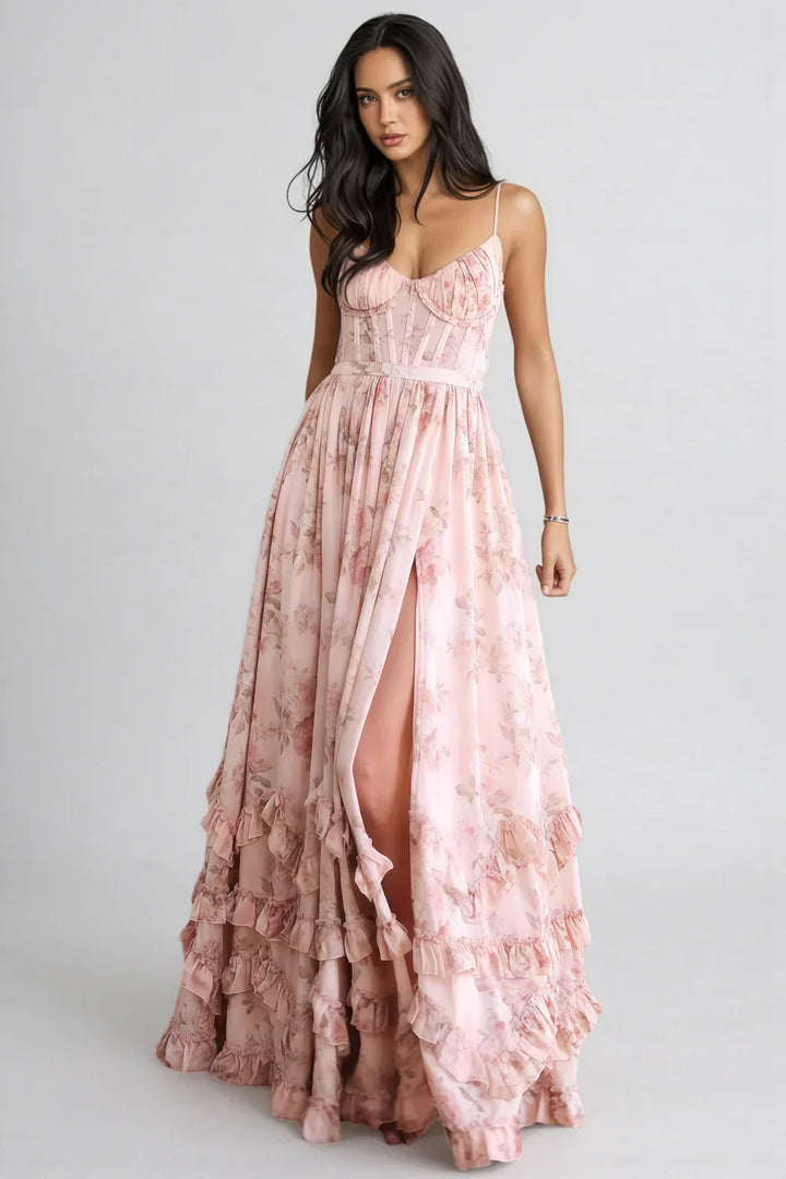 Violetta™ | Women's Ruffle V-Neck Maxi Dress