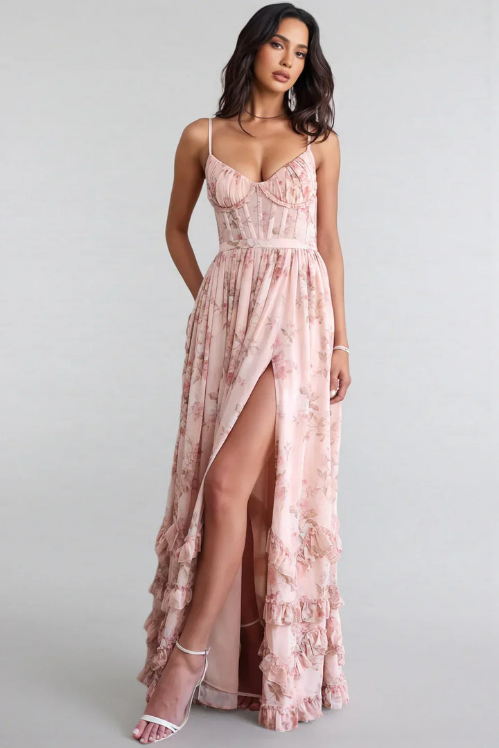 Violetta™ | Women's Ruffle V-Neck Maxi Dress
