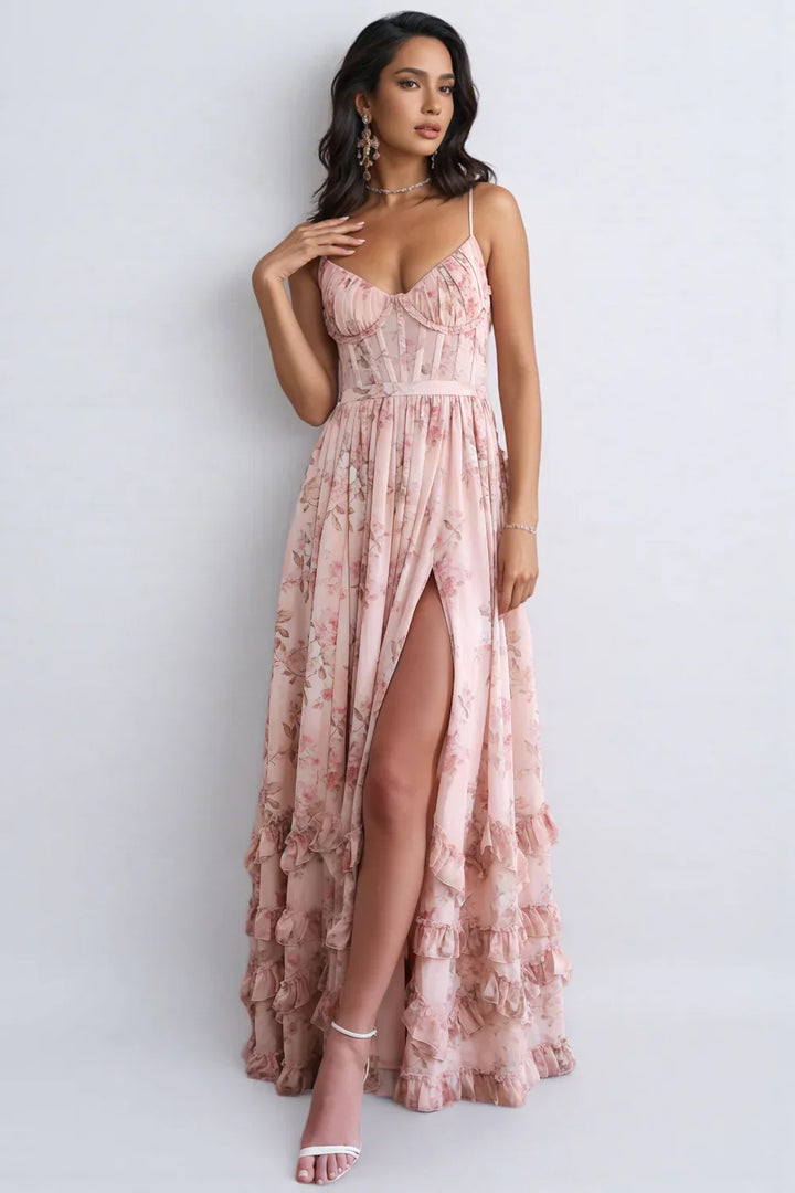 Violetta™ | Women's Ruffle V-Neck Maxi Dress