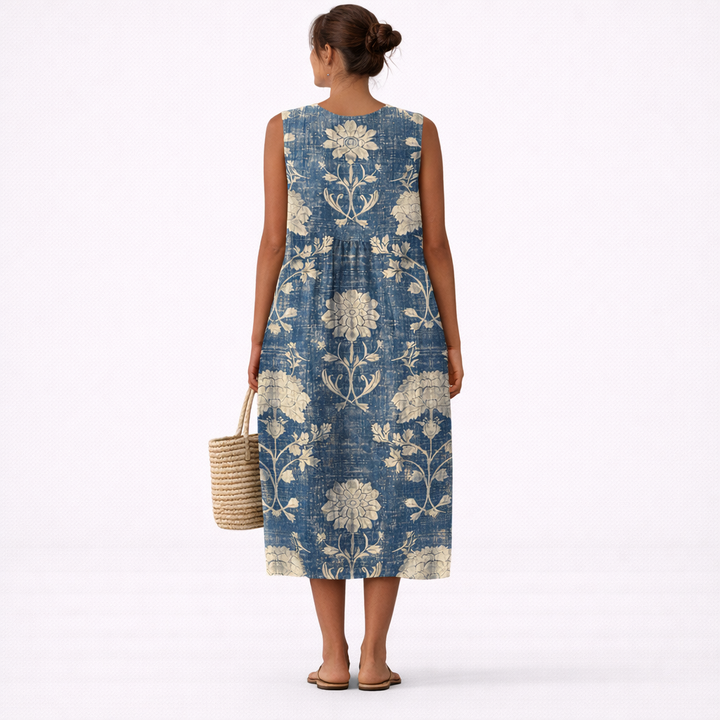 Aurora | Classic Floral Midi Dress