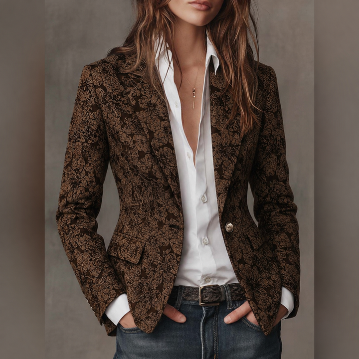 Coraline | Fitted Paisley Jacquard Blazer