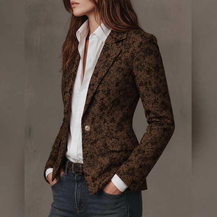 Coraline | Fitted Paisley Jacquard Blazer