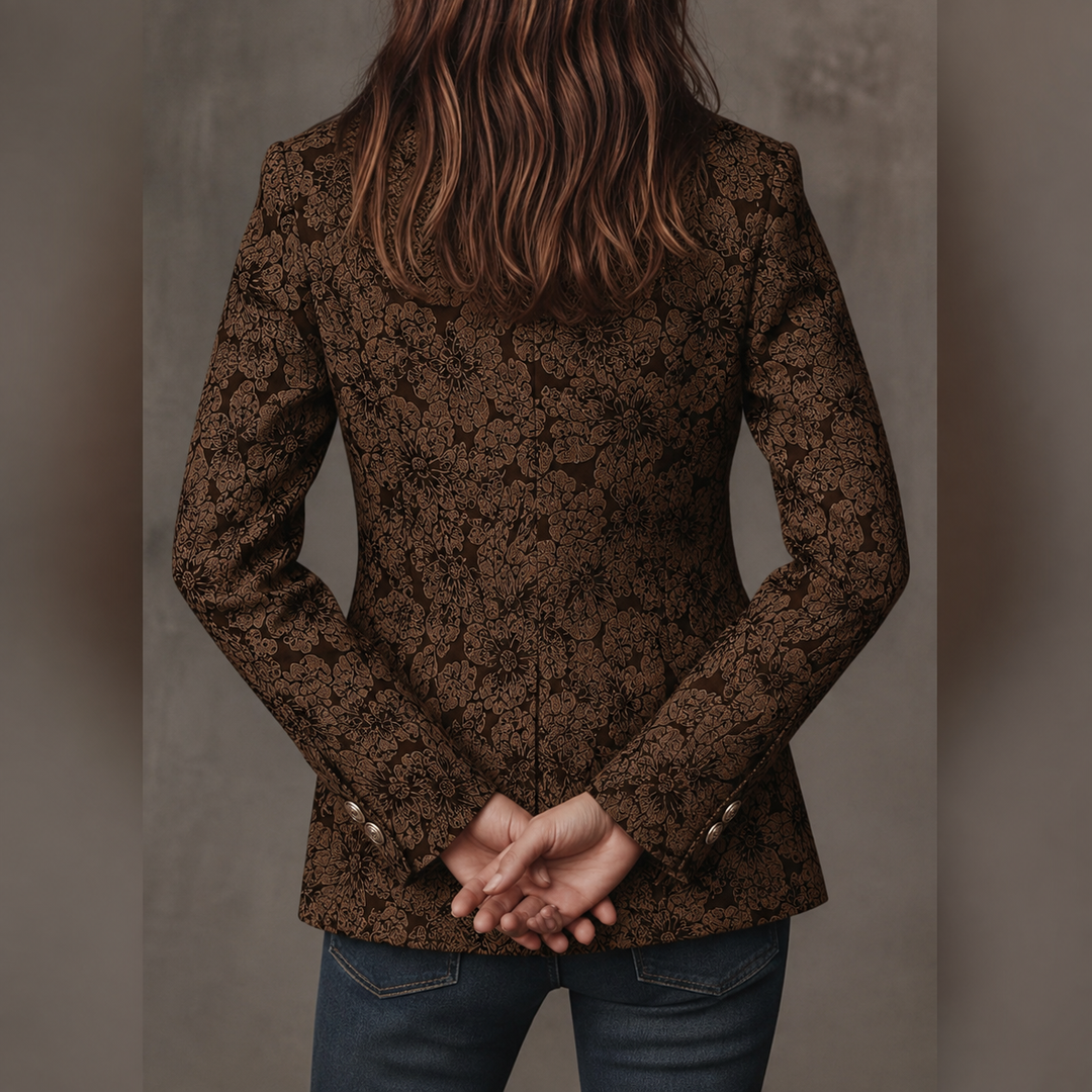 Coraline | Fitted Paisley Jacquard Blazer