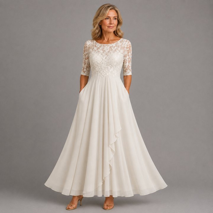 Zaria – The Flattering Lace Midi Dress