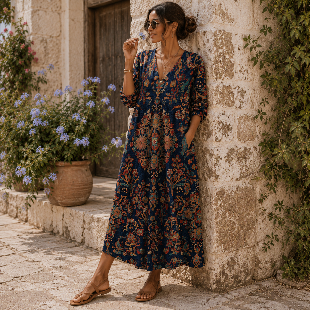 Elvira™ | Midnight Vintage Maxi Dress