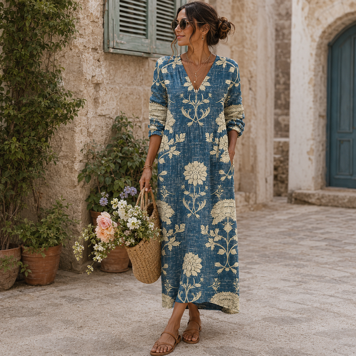 Isabel | Floral Branch Maxi Dress