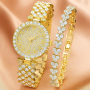LUXE RADIANCE™ | GOLD WATCH & BRACELET SET