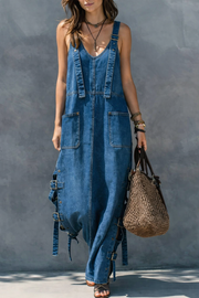 Harper™ | Elasticated Waist Denim Jumpsuit
