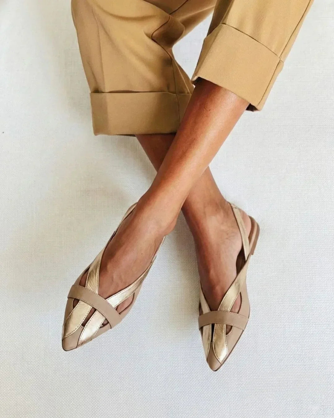 Olive™ | Women's Colour-Block Pointed-Toe Slingback Flats