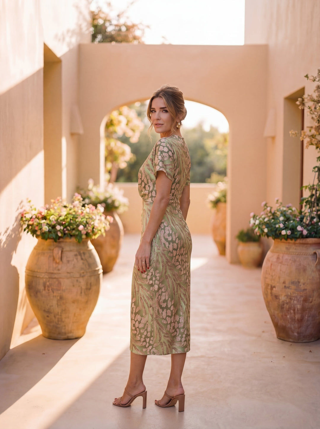 Antonella™ | Women's Tie-Waist Midi Dress