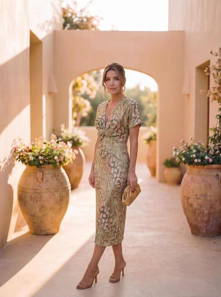 Antonella™ | Women's Tie-Waist Midi Dress